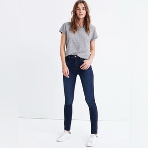 Madewell Petite 10" High-Rise Skinny Jeans in Hayes Wash